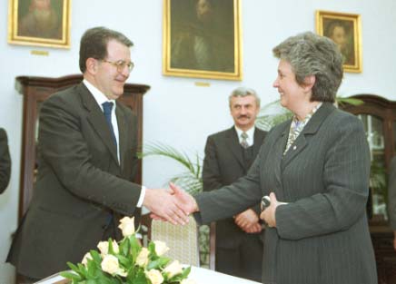 Przewodniczący Komisji Europejskiej Romano Prodi z wizytą w Senacie RP